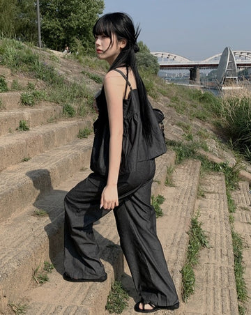 Mob Raw Denim Sleeveless Set-Up
